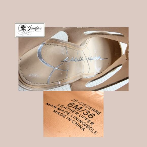 3/$25 Jessica Simpson Bisque Cecerre Lace Up Cut Out Heels - Picture 9 of 14